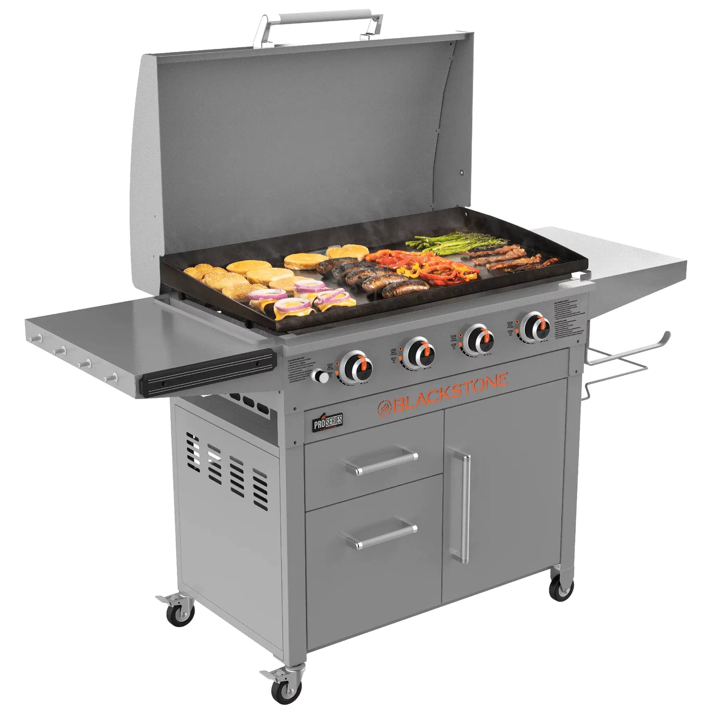 Blackstone ProSeries 4-Burner 36" Griddle Cooking Station with Hood