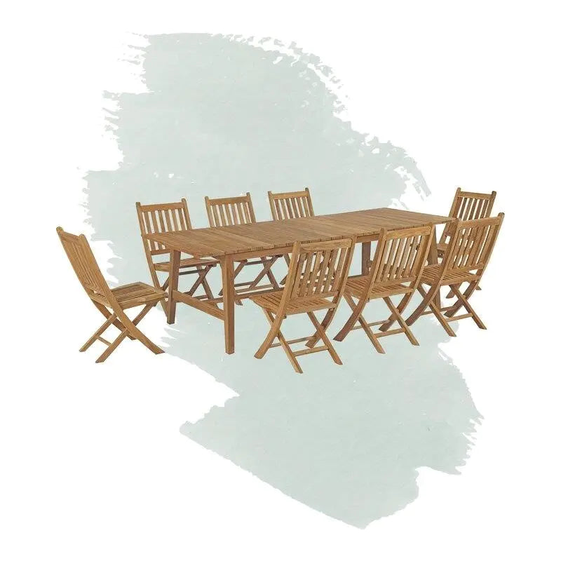 Sidney Rectangular 8 - Person 98.5'' Long Teak Dining Set